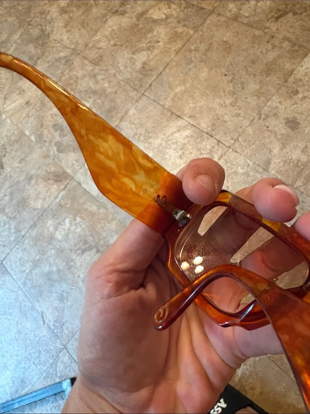 CHRISTIAN LACROIX RetroTransparent Amber Rectangular Women's Glasses